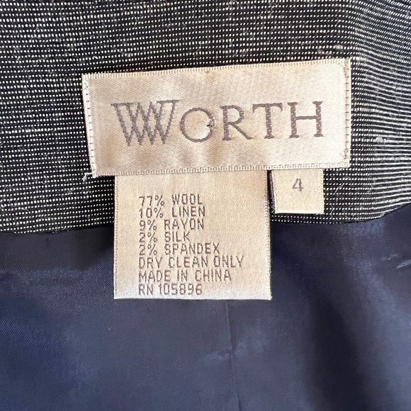 NWT Worth Wool Blend Jacket • Navy • Size 4 - Picture 12 of 12